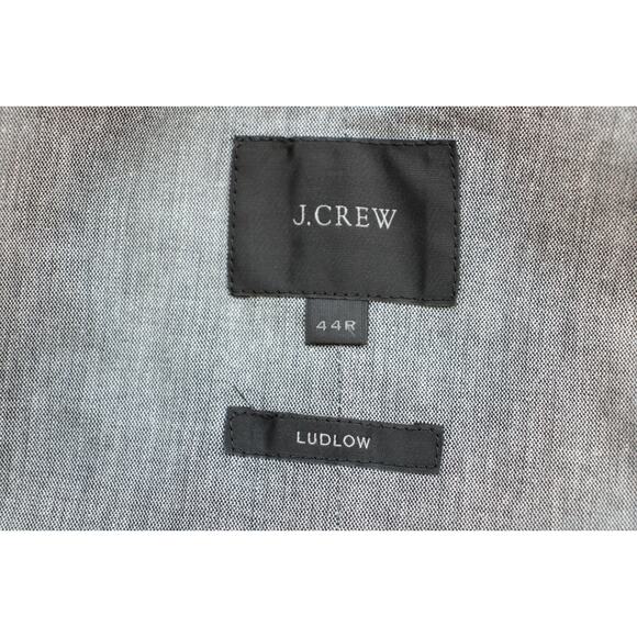 J Crew Blazer Mens 44R Gray Cotton Blend Somelos Ludlow Stretch Unstructured - Picture 8 of 11